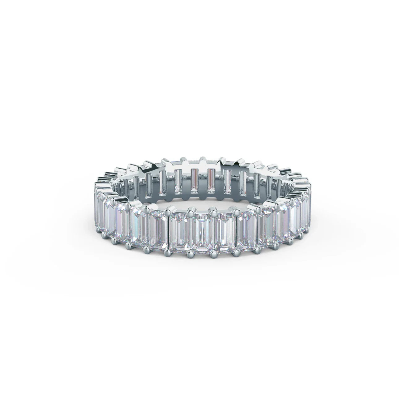 Baguette Lab Grown Diamond Eternity Band, EF Color, VS Clarity, IGI Certified