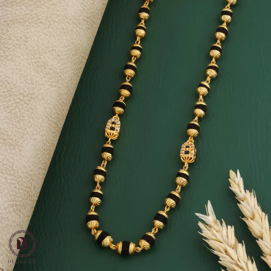 Brass Direct Gold Designer Rudraksh Mala