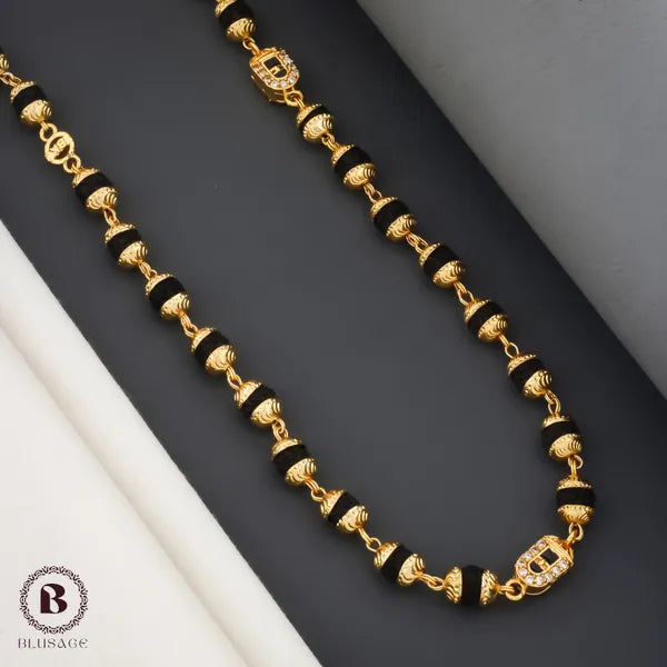 Brass Direct Gold Designer Rudraksh Mala