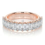 Rose :: luxury emerald cut lab diamond eternity ring IGI certified women band