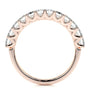 Rose :: stackable emerald cut lab grown diamond eternity ring modern bridal band
