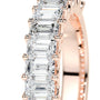 Rose :: sustainable emerald cut lab grown diamond eternity ring eco friendly jewelry