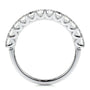 White :: IGI certified emerald cut lab diamond eternity ring full diamond band