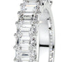 White :: Elvarique lab grown diamond eternity band emerald cut elegant wedding ring