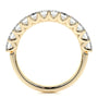 Yellow :: handcrafted emerald cut lab grown diamond eternity ring anniversary band