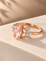Common :: 1.40TCW Pink Marquise nature inspired lab grown diamond engagement ring