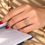 Common :: 1CT Oval lab grown diamond vintage engagement ring