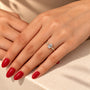 Common :: 1CT Oval center with 0.10TCW Round diamond accents