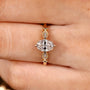 Common :: 1.10TCW Oval ring with Round lab grown diamond accents