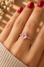 Common :: 1CT Pink Kite Cut center with 0.20TCW Round diamond accents