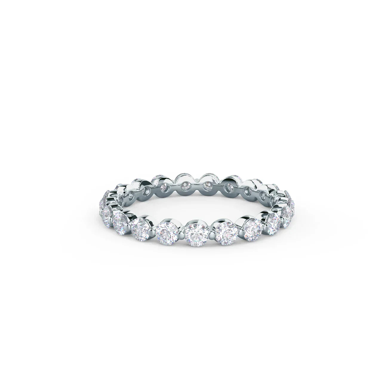 Round Lab Grown Diamond Shared Prong Eternity Band, EF Color, VS Clarity - IGI cerified