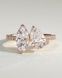 Rose :: Zenavelle 1.5ct marquise and 1.8ct pear pave toi et moi lab grown diamond engagement ring IGI certified rose gold