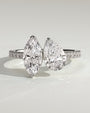 White :: Zenavelle 1.5ct marquise and 1.8ct pear pave toi et moi lab grown diamond engagement ring IGI certified white gold