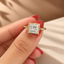 Common :: Princess Cut engagement ring available in Silver Gold and Platinum