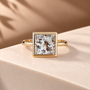 Common :: Unii Jewels 2.16ct Princess Cut lab grown diamond Bezel Engagement Ring