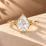 Common :: 2.20TCW Pear Lab Grown Diamond Three Stone Engagement Ring