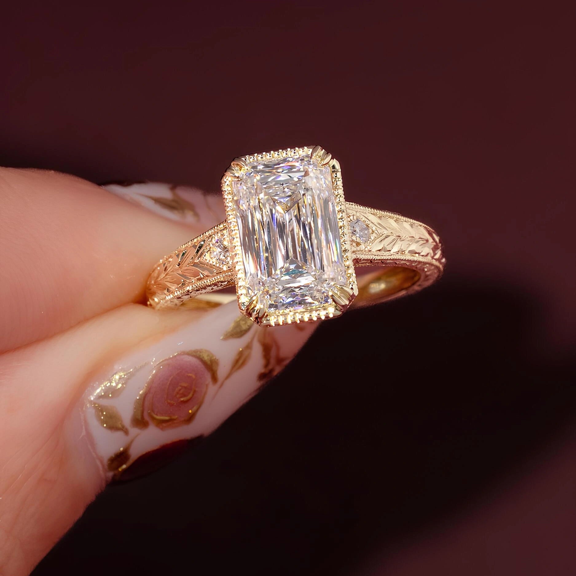 Common :: Unii Jewels 2.30ct Criss Cut lab grown diamond solitaire engagement ring