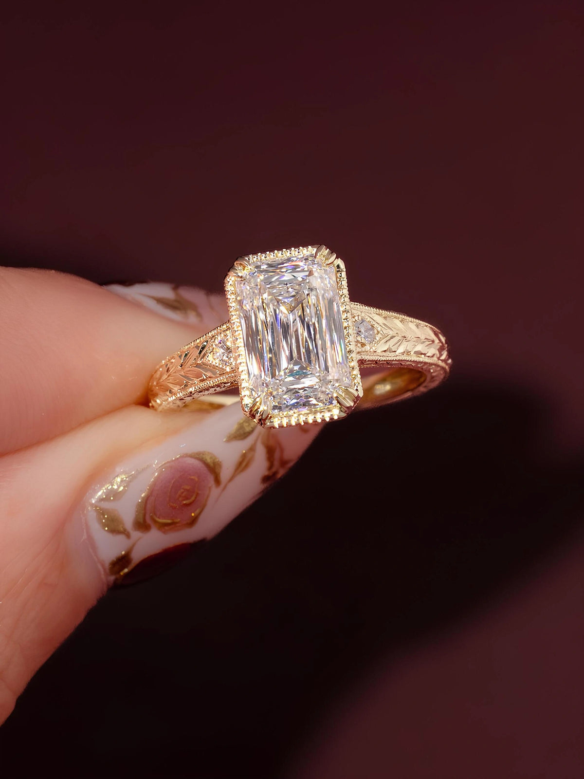 Common :: Unii Jewels 2.30ct Criss Cut lab grown diamond solitaire engagement ring