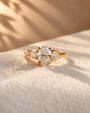 Common :: Unii Jewels 2.30TCW Oval lab grown diamond Three Stone Engagement Ring
