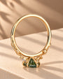 Common :: Botanical Green Marquise ring with leaf-like Marquise accents