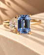 Common :: Unii Jewels 2.50TCW Blue Emerald and Pear Toi Et Moi engagement ring