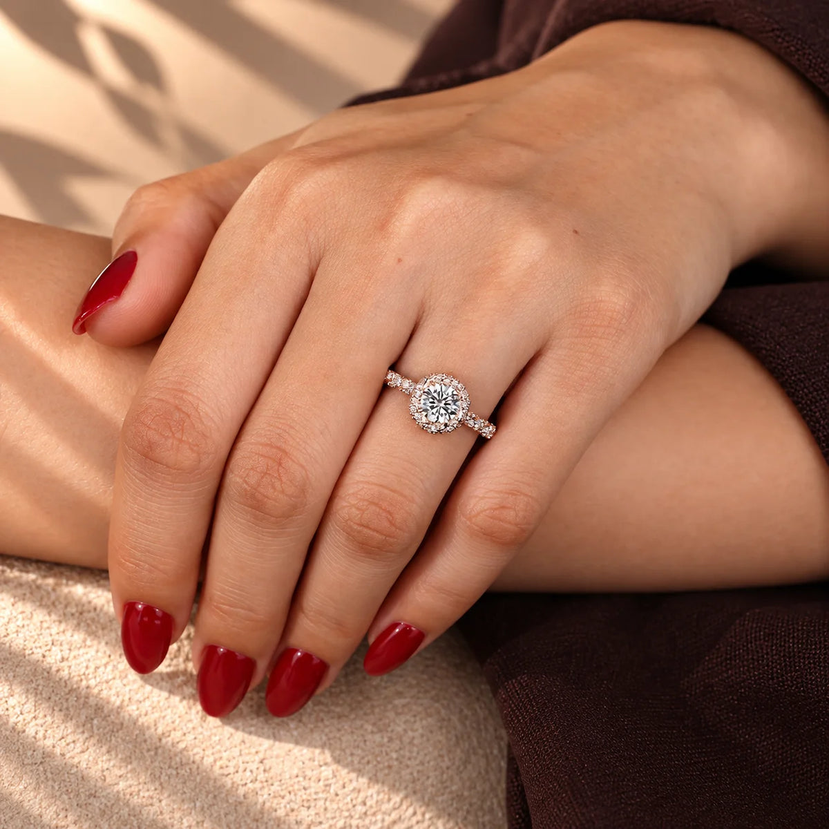 Common :: IGI certified 2CT Round lab grown diamond engagement ring