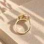 Common :: Asymmetrical Pear and Emerald lab grown diamond ring