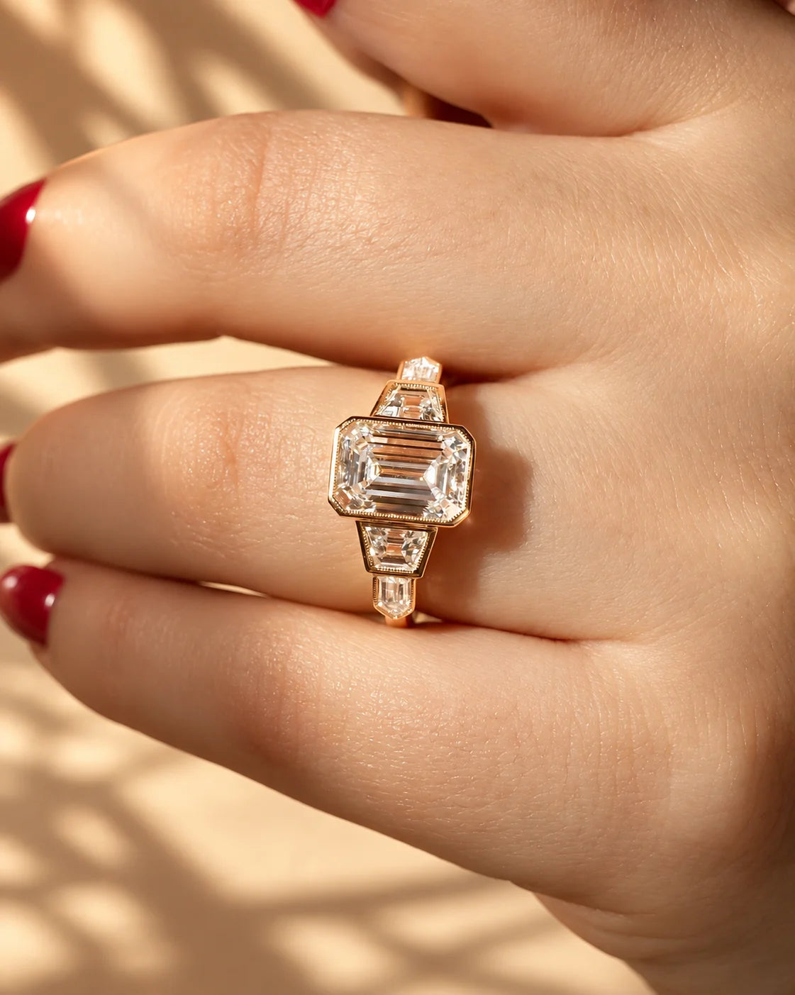 Common :: Unii Jewels 2.70TCW Emerald Cut Vintage Art Deco engagement ring