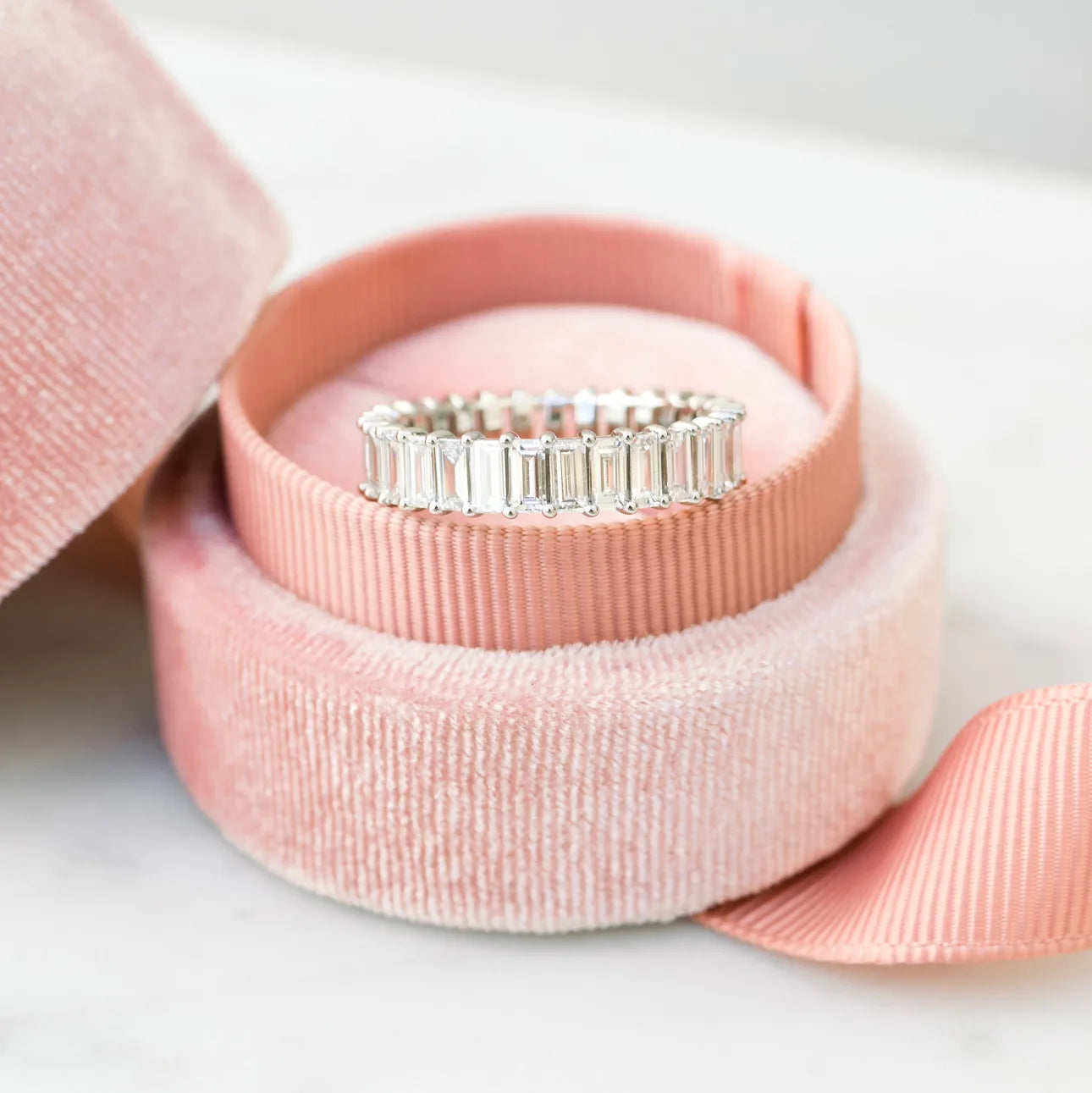 Baguette Lab Grown Diamond Eternity Band, EF Color, VS Clarity, IGI Certified