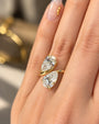 Common :: D VS1 Double Pear lab grown diamond engagement ring