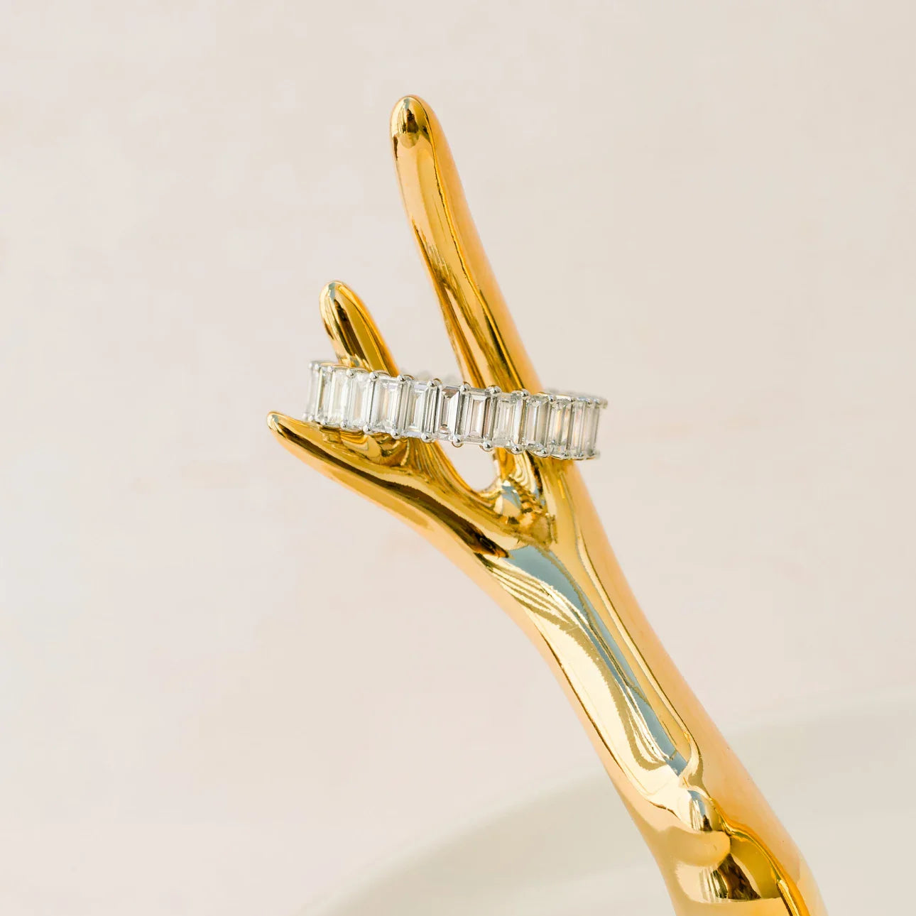 Baguette Lab Grown Diamond Eternity Band, EF Color, VS Clarity, IGI Certified