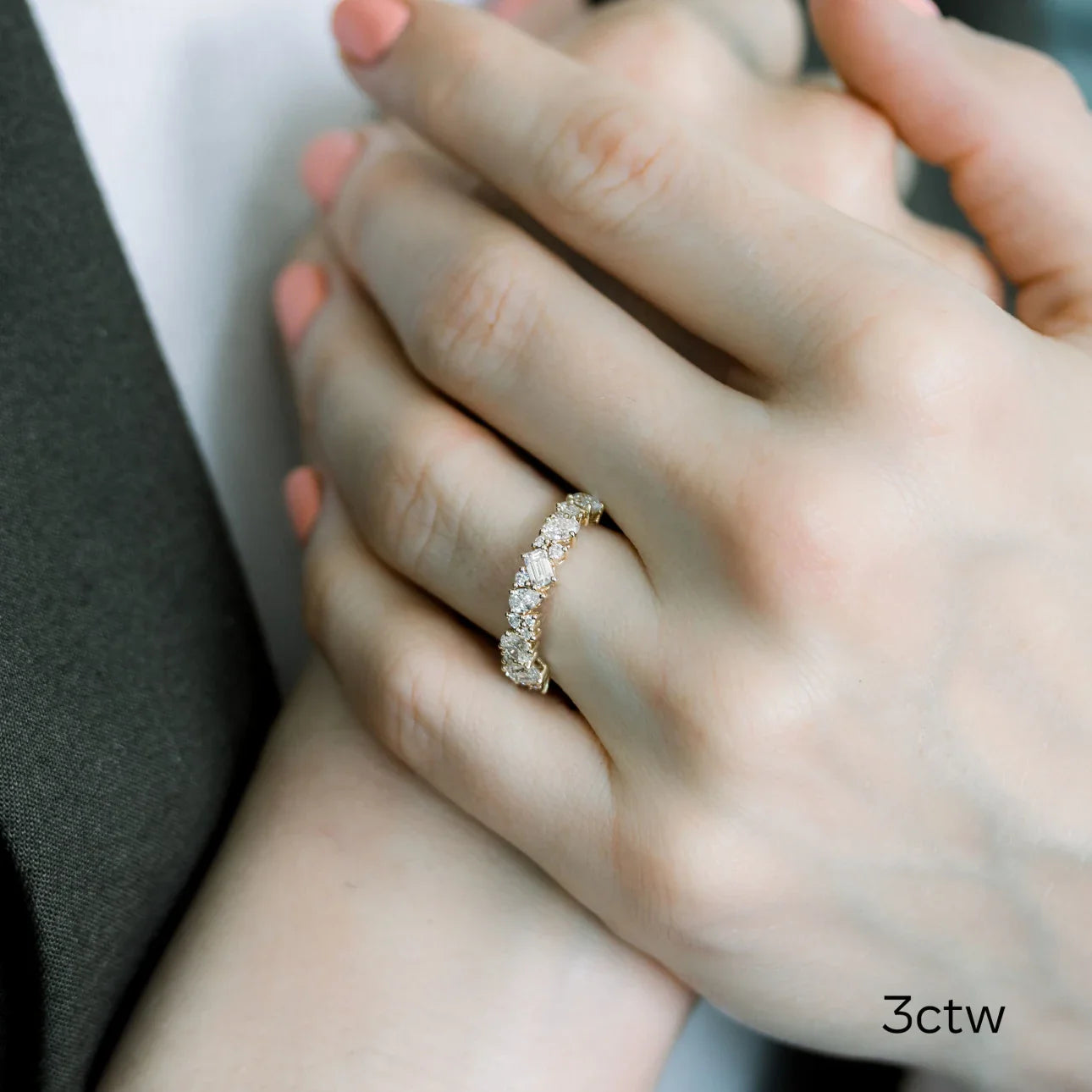 Cassie Lab Grown Diamond Eternity Band, EF Color, VS Clarity, IGI Certified