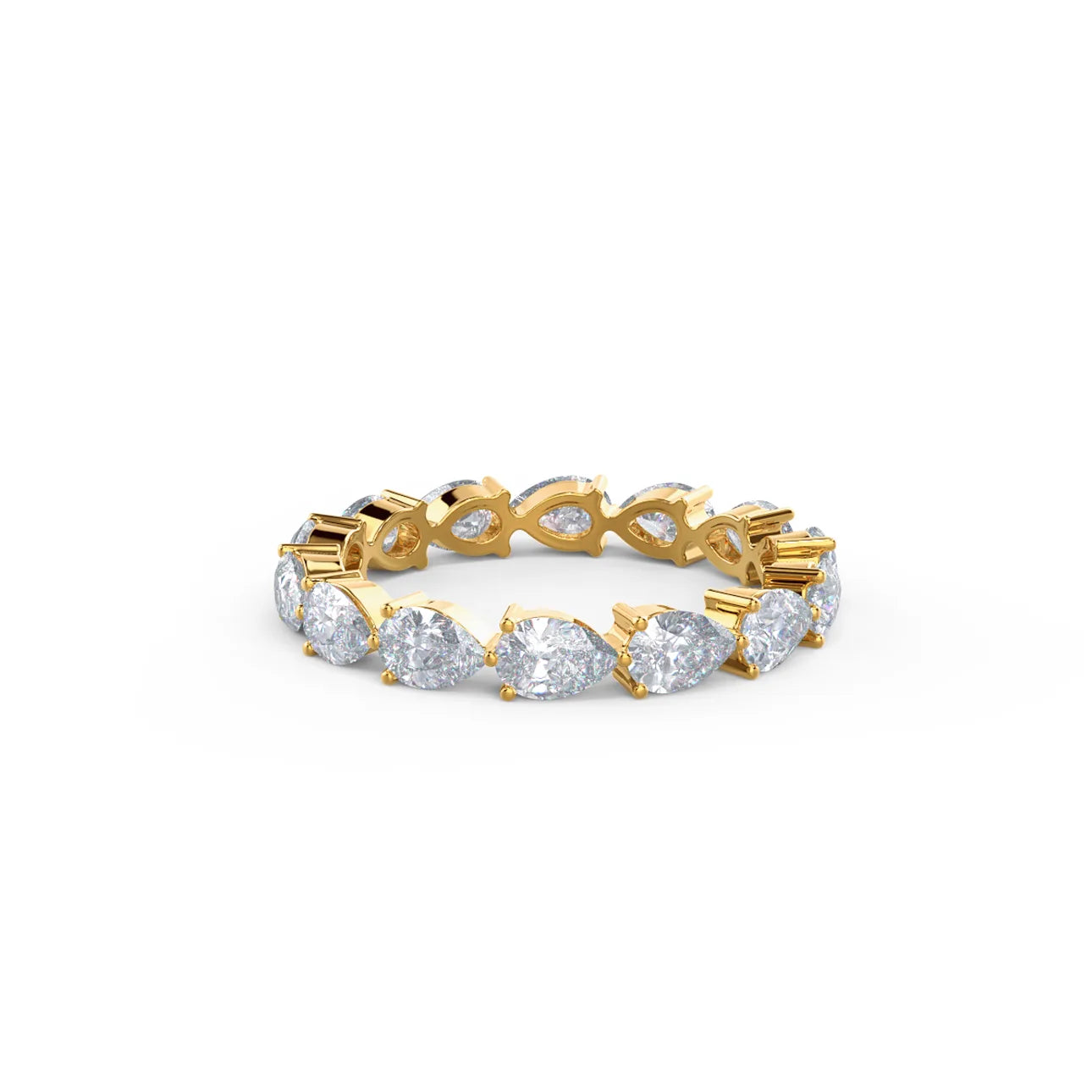 Pear East - West Eternity Band, EF Color, VS Clarity - IGI Certificate