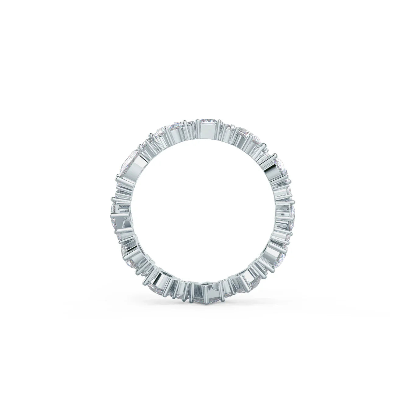 Multi Shape Lab Grown Diamond Eternity Band, EF Color , VS Clarity , IGI Certificate