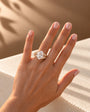 Common :: 2.60TCW Oval and Marquise diamond nature inspired engagement ring