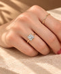Common :: 2 carat Princess Cut lab grown diamond Half Bezel ring