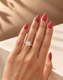 Common :: D VVS1 Princess Cut lab grown diamond pavé engagement ring