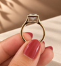 Common :: 2 carat Princess Cut IGI certified lab grown diamond bezel ring