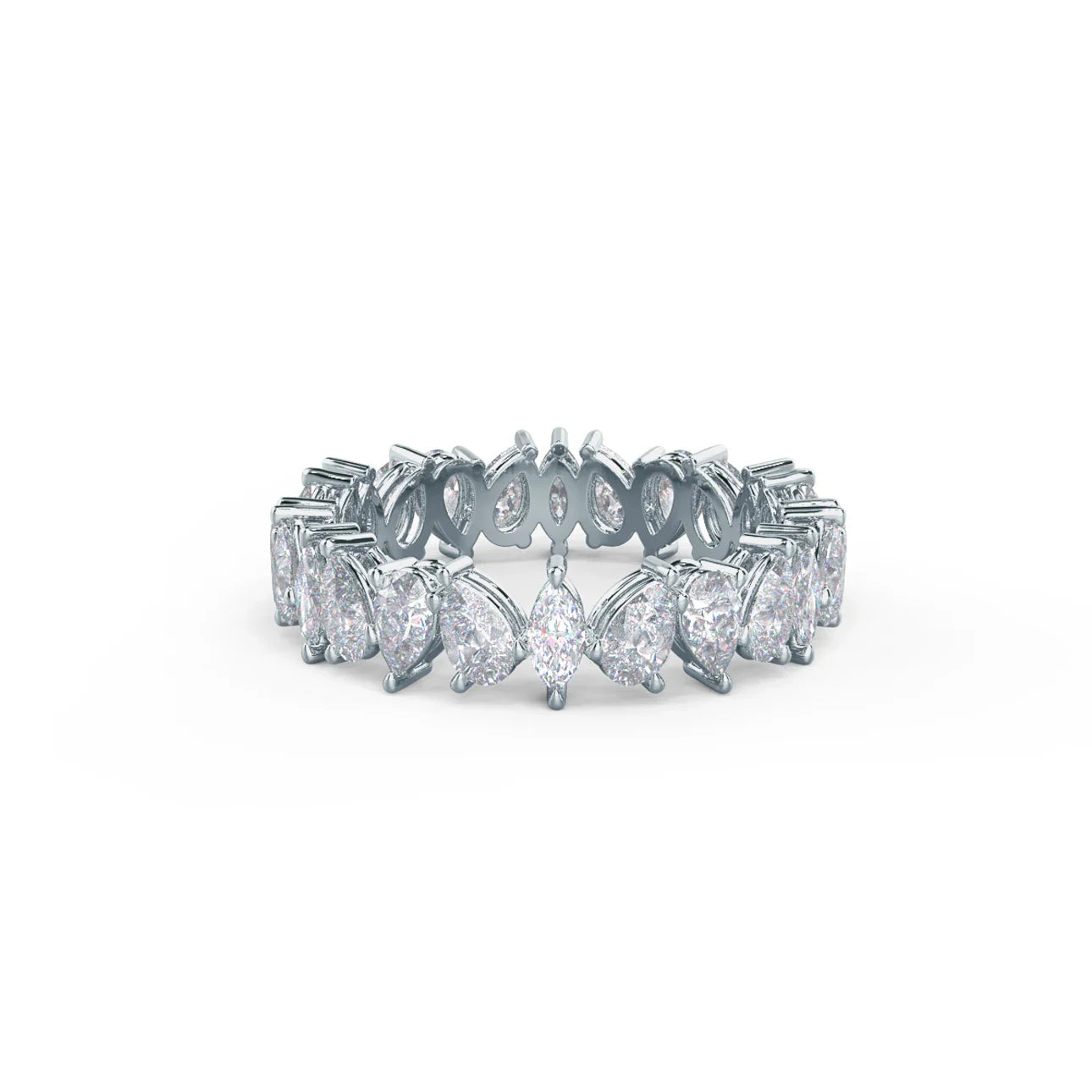 Marquise And Pear lab Grown Diamond Lauren Eternity Band, EF Color, VS Clarity