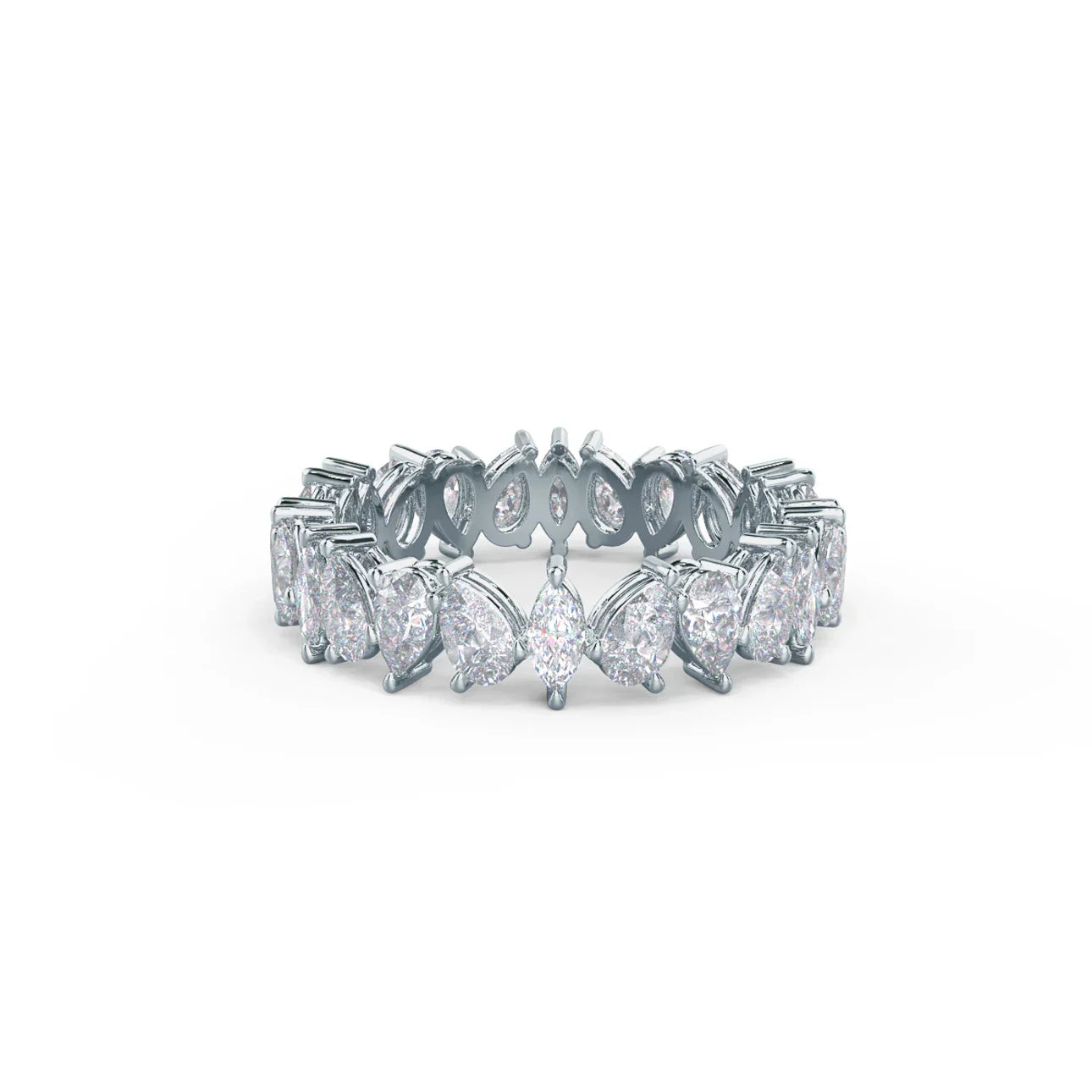 Marquise And Pear lab Grown Diamond Lauren Eternity Band, EF Color, VS Clarity