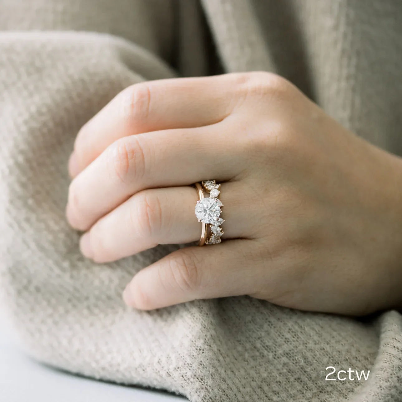 Marquise And Pear lab Grown Diamond Lauren Eternity Band, EF Color, VS Clarity