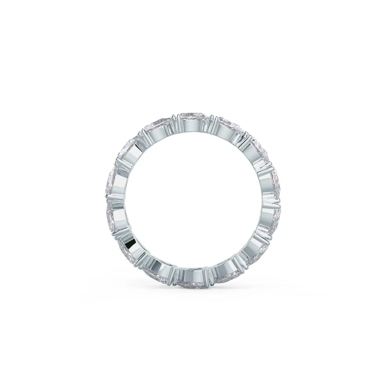 Pear East - West Eternity Band, EF Color, VS Clarity - IGI Certificate