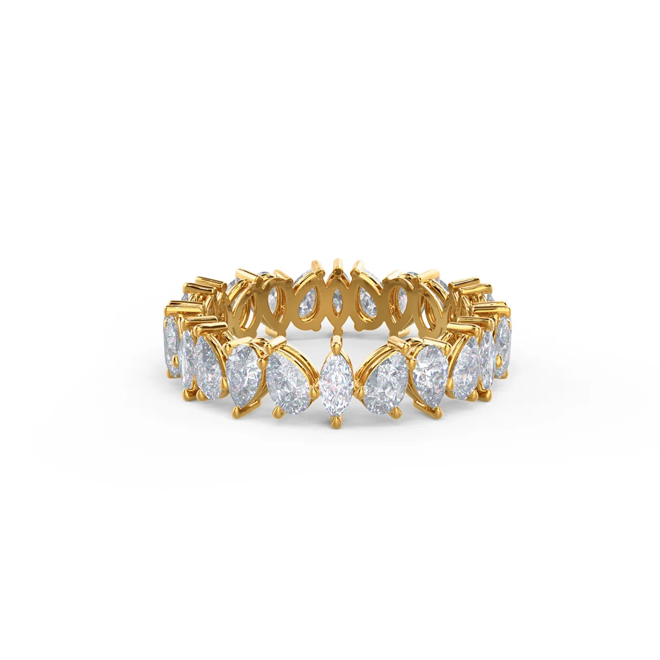 Marquise And Pear lab Grown Diamond Lauren Eternity Band, EF Color, VS Clarity