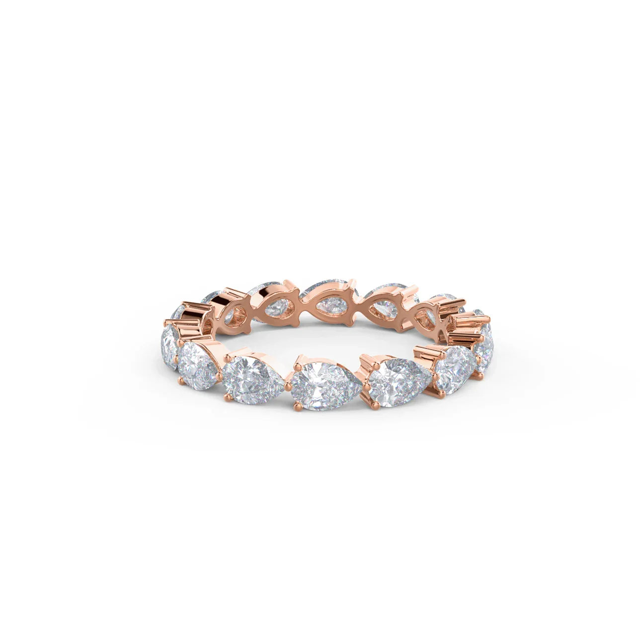 Pear East - West Eternity Band, EF Color, VS Clarity - IGI Certificate