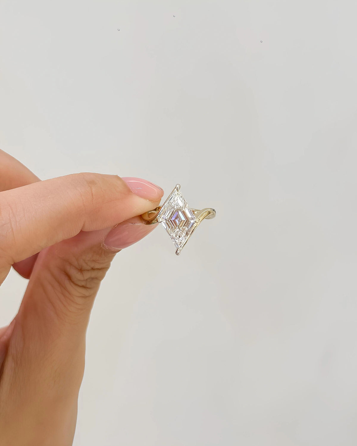 Common :: D color VS1 2ct Lozenge lab grown diamond solitaire ring