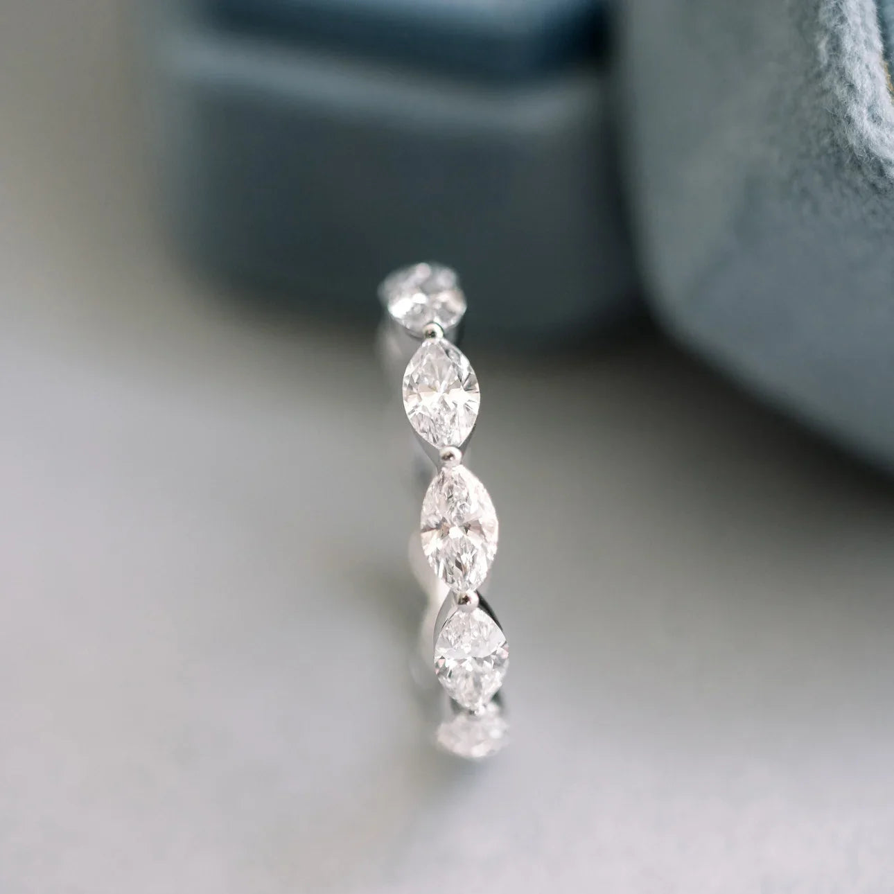 Marquise Lab Grown Diamond East - West Eternity Band, EF Color, VS Clarity, IGI Certificate