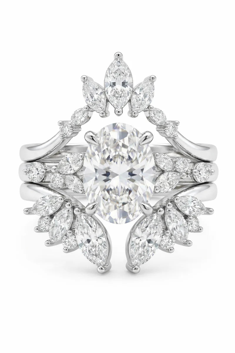 Common:: IGI certified lab grown diamond ring set with geometric Art Deco details, sparkling accent diamonds, and exceptional craftsmanship.