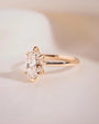 Common :: Hexagon and round lab grown diamond hidden halo engagement ring