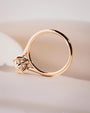 Common :: Geometric Hexagon diamond engagement ring with refined 2mm band
