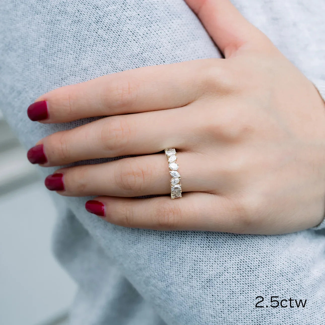 Cassidy Lab Grown Diamond Eternity Band, EF Color, VS Clarity, IGI Certified